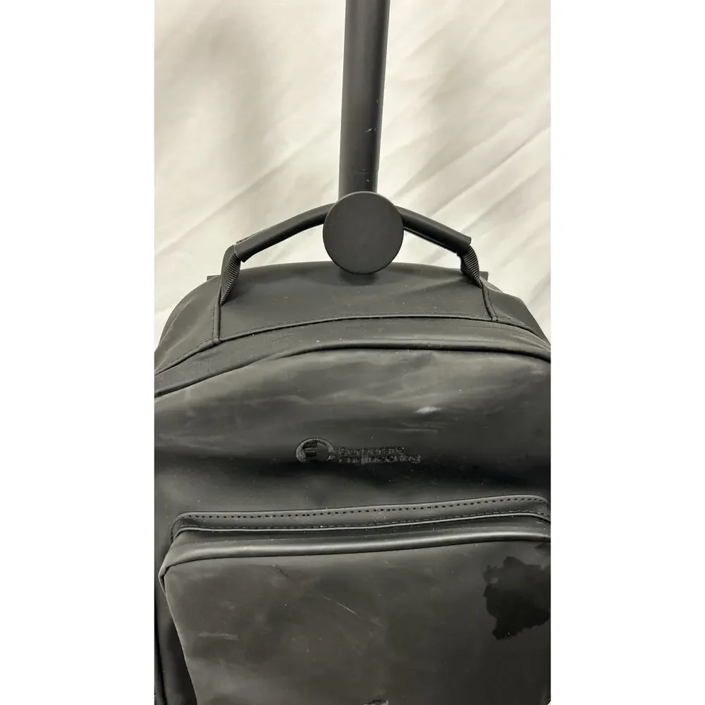 Rains Book Daypack W/ Corporate Engineering Embroidery- Black - New With Defects